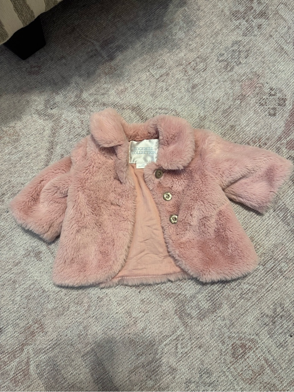 Edgehill Collection Regal Pink Faux Fur Baby Jacket